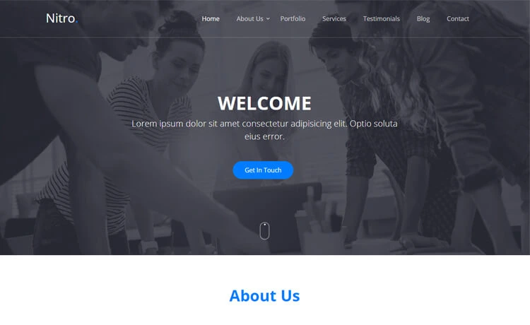 Nitro - Free Bootstrap 4 Portfolio Website Template