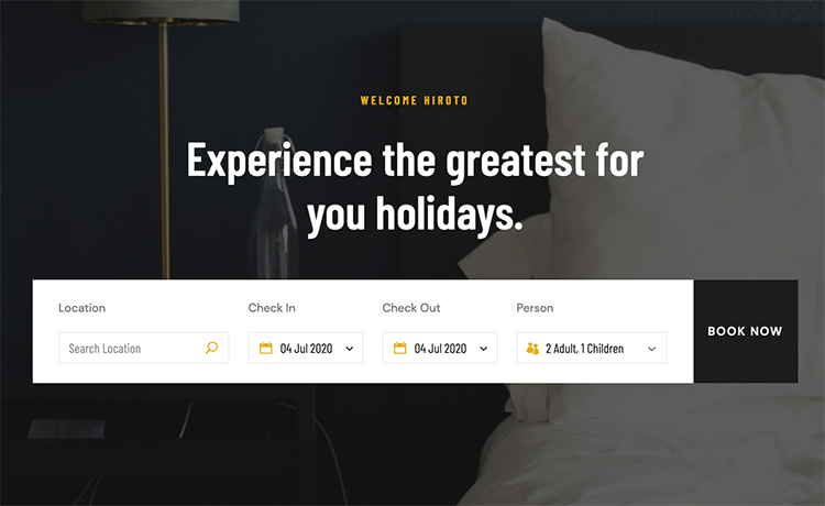 Free Bootstrap 4 HTML5 Responsive Hotel Website Template