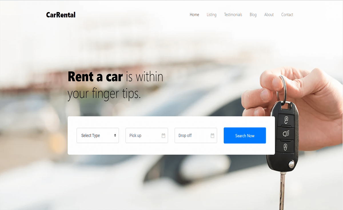 Free Responsive Bootstrap 4 HTML5 Rent A Car Website Template