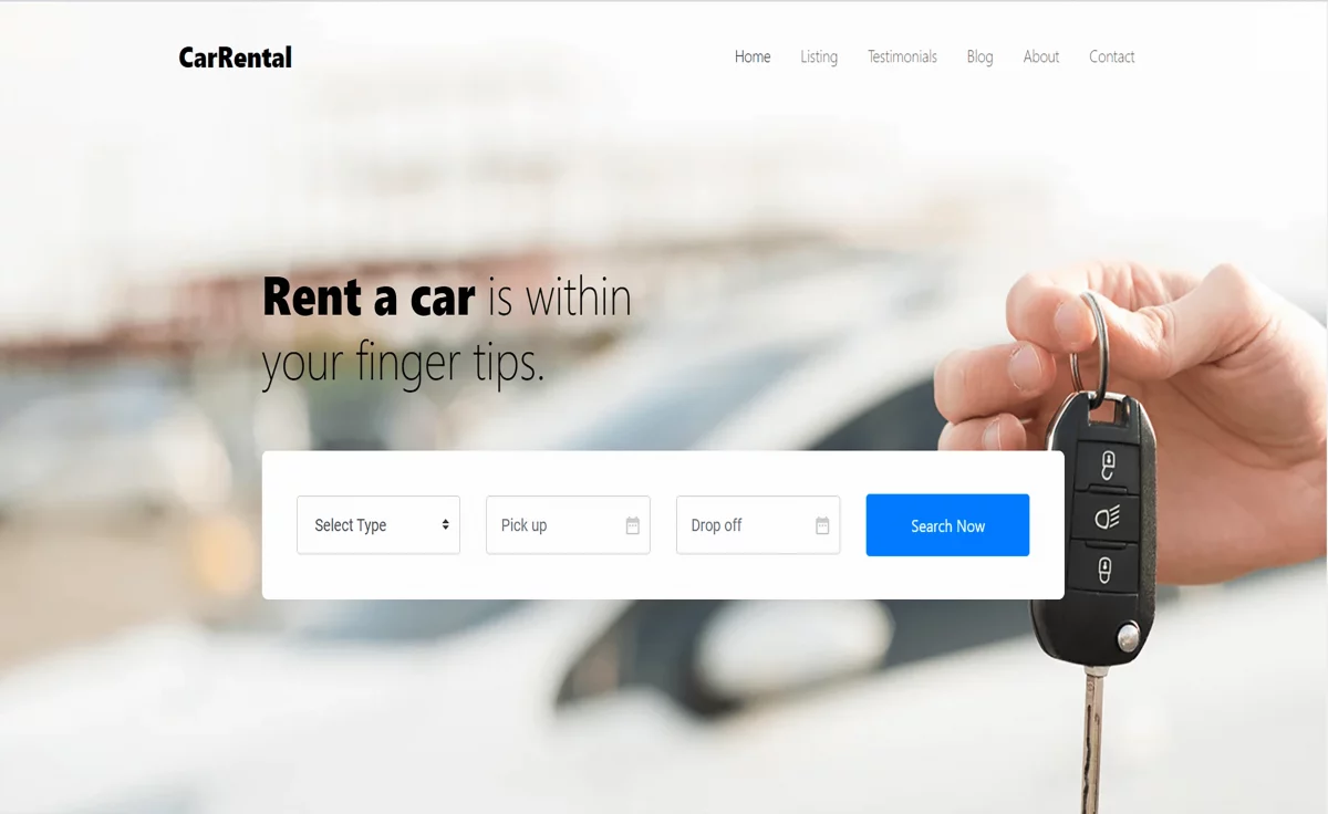 CarRentals - Free Responsive Bootstrap 4 Website Template