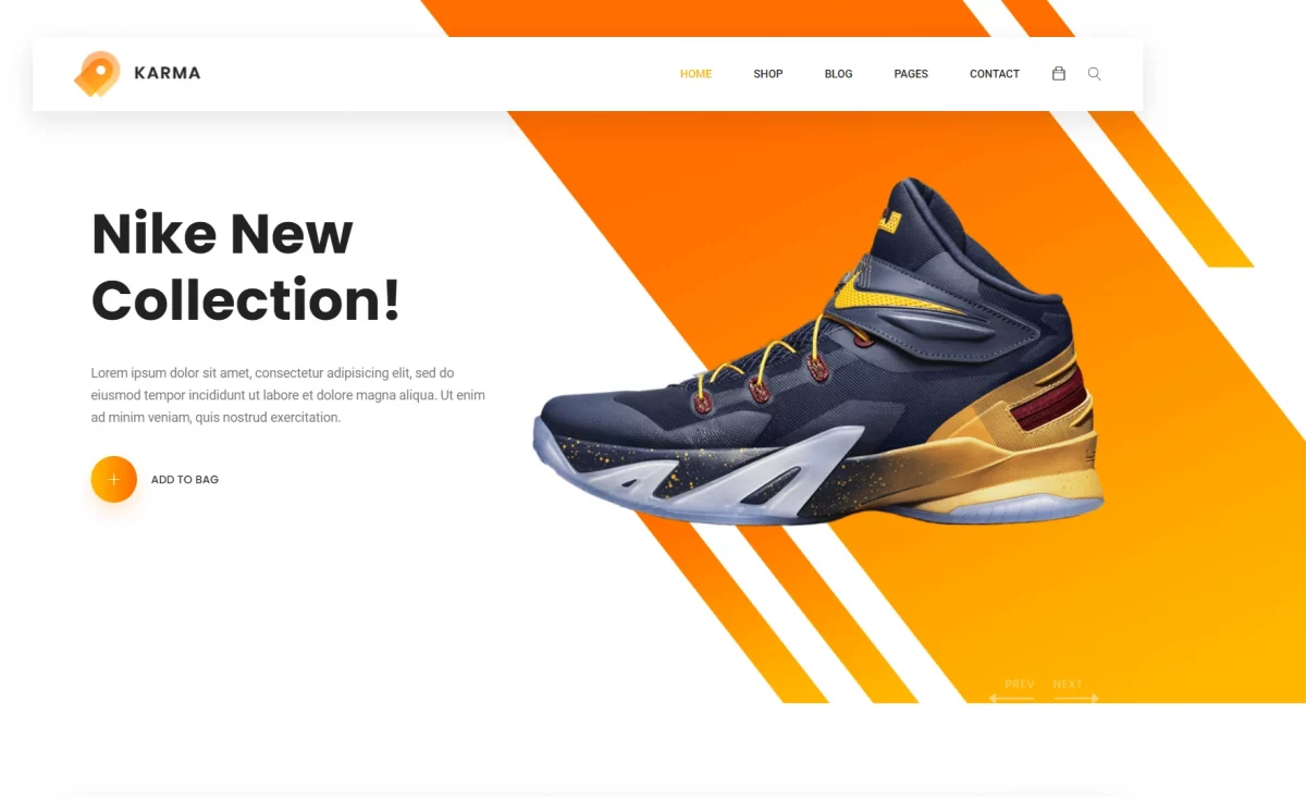 Karma - Free Bootstrap 4 eCommerce Website Template