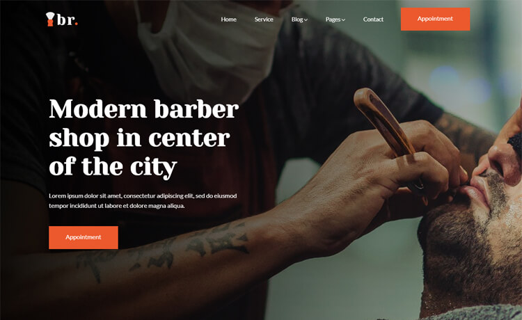 Br - Free Bootstrap 4 HTML5 Responsive Hair Salon Website Template
