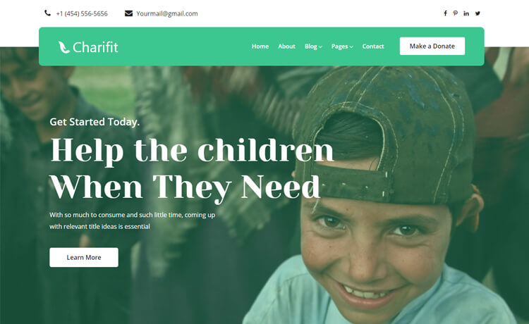 Charifit - Free Bootstrap 4 HTML5 Donation Website Template