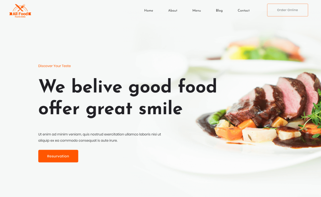 AllFood - Free Responsive Bootstrap 4 HTML5 Restaurant Website Template ...