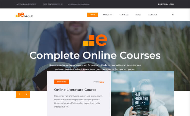 Free Bootstrap 4 HTML5 Education Website Template