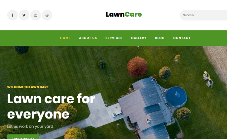 Free Bootstrap 4 HTML5 Lawn Care Website Template