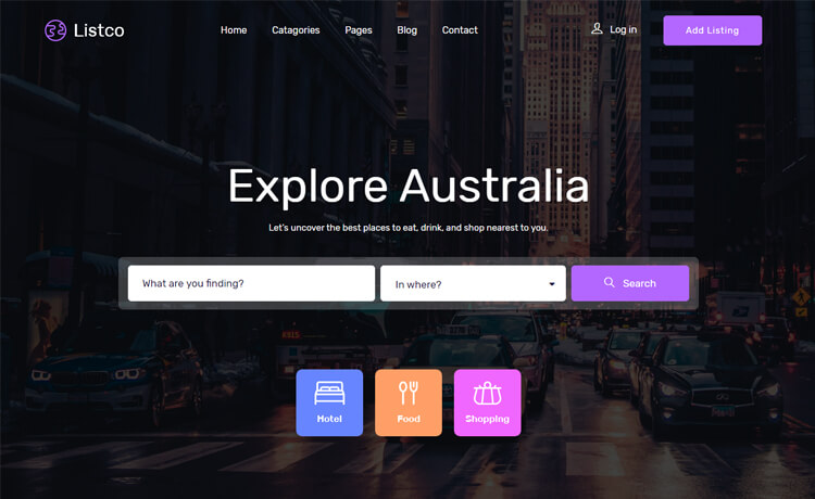Free Bootstrap 4 HTML5 Directory Listing Website Template