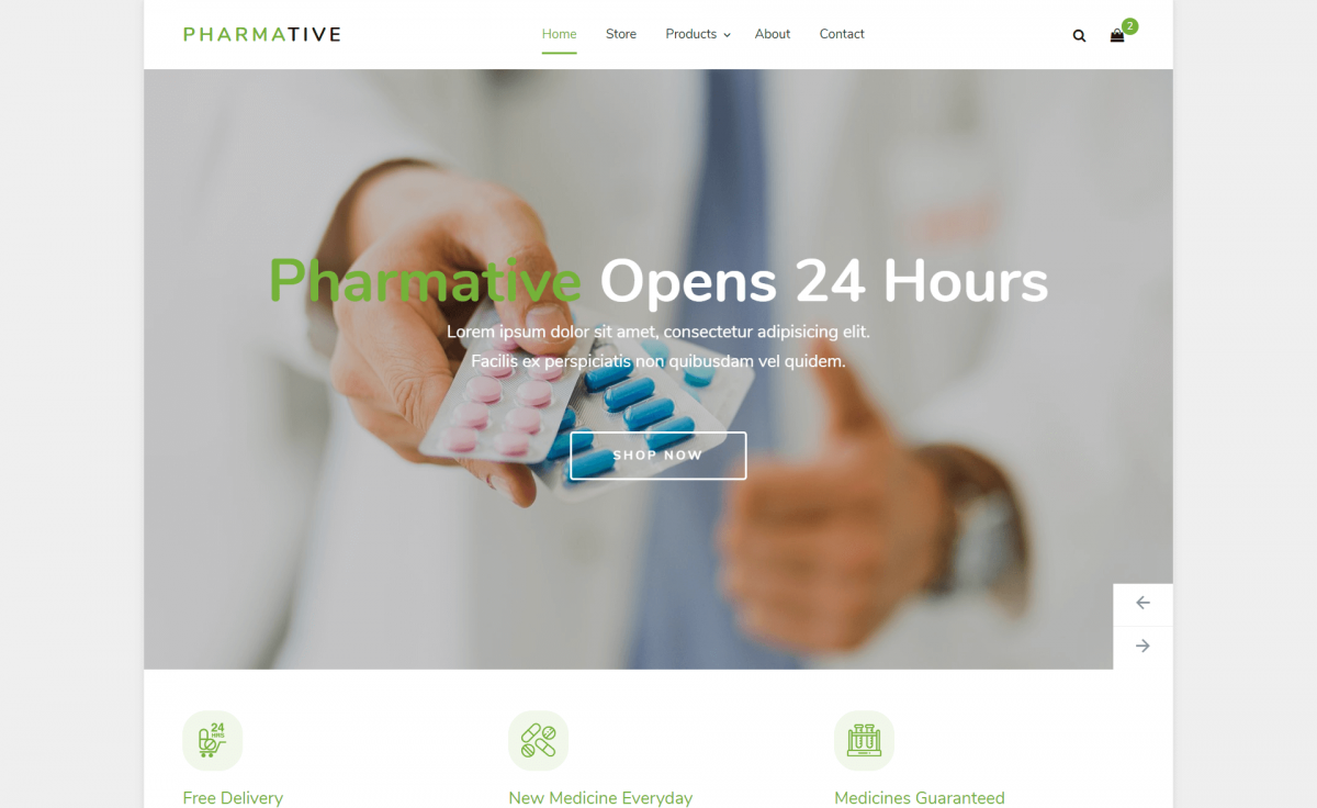 Free Bootstrap 4 HTML5 Pharmacy Website Template