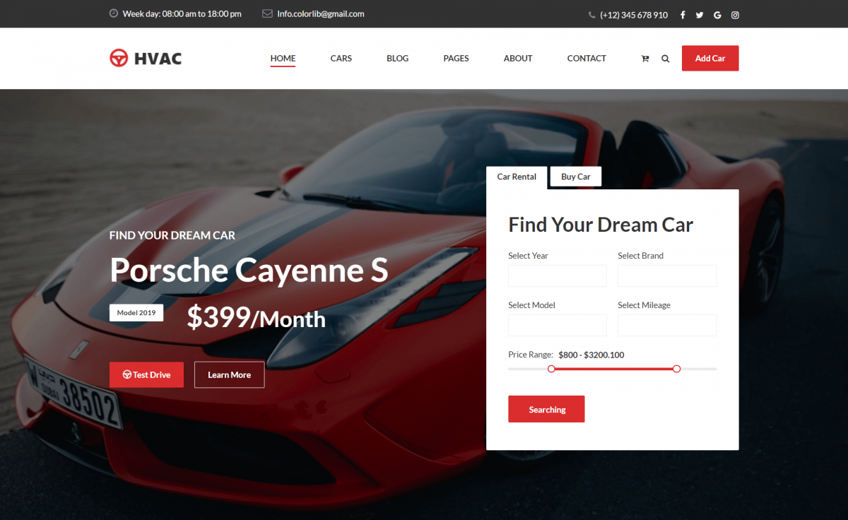 Free Bootstrap 4 HTML5 Automotive Business Website Template