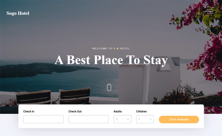 Responsive Bootstrap Hotel Website Templates ThemeWagon