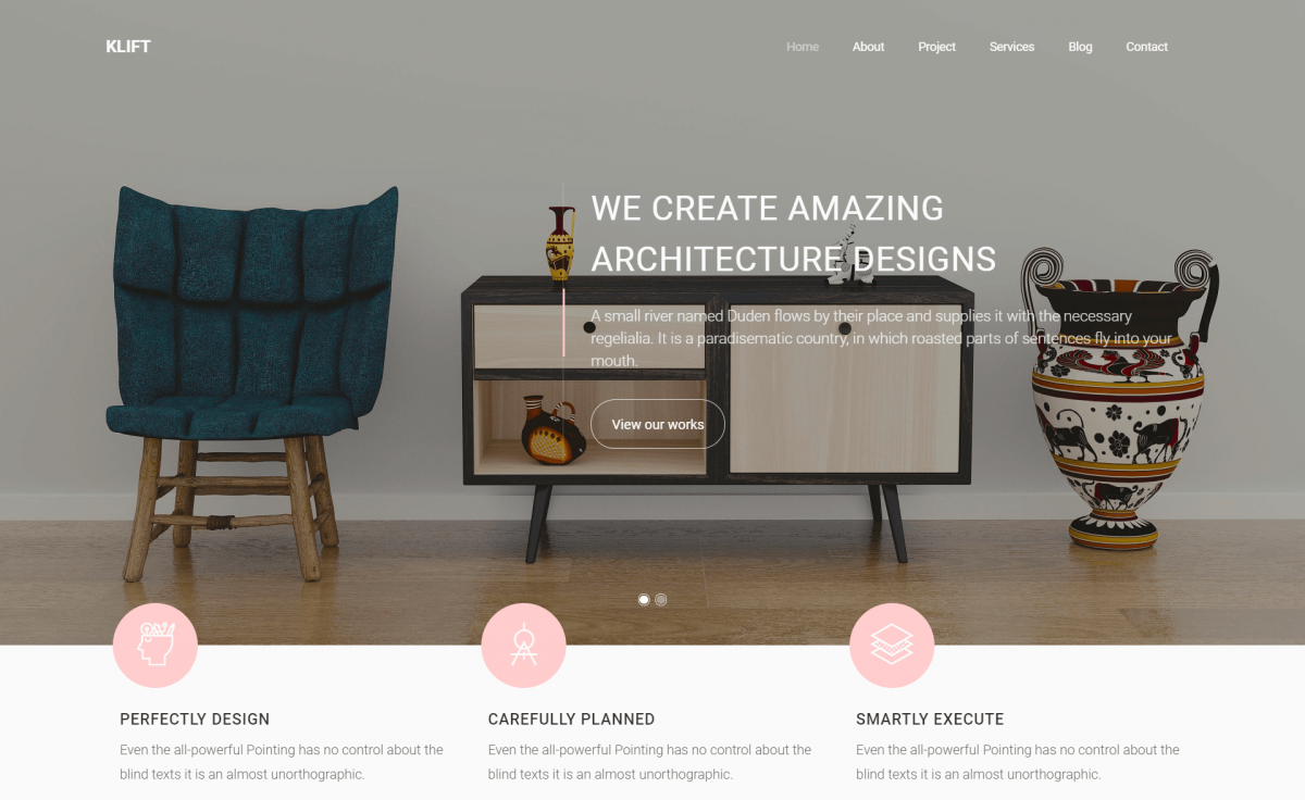 Free Bootstrap 4 HTML5 Interior Design Agency Website Template