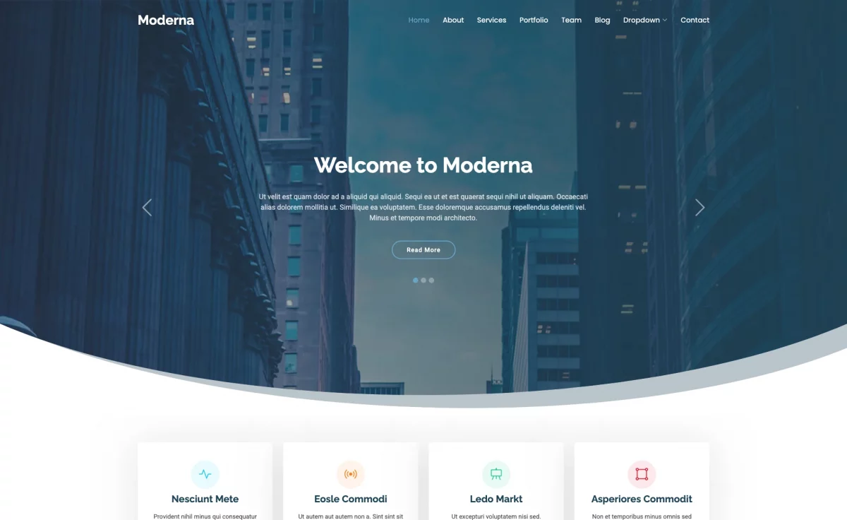 Moderna - Free Bootstrap 5 Business Website Template