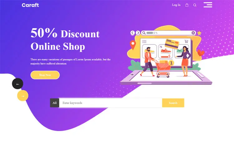 Free Bootstrap 4 HTML5 Ecommerce Website Template
