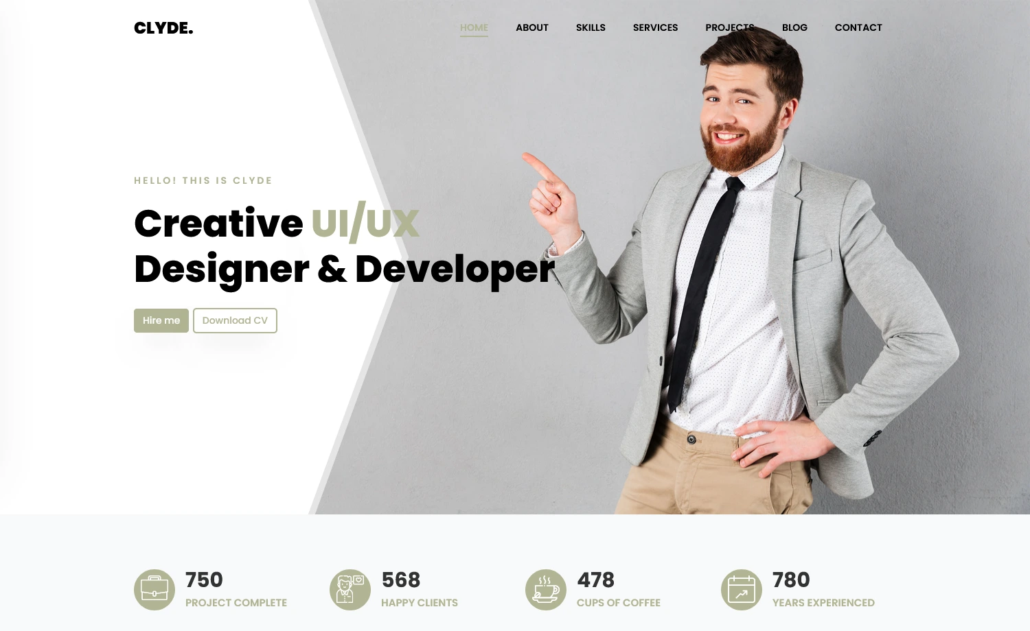 Free Bootstrap 4 HTML5 Portfolio Website Template