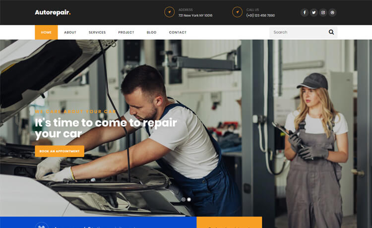 AutoRepair - Free Bootstrap 4 HTML5 Business Website Template - ThemeWagon