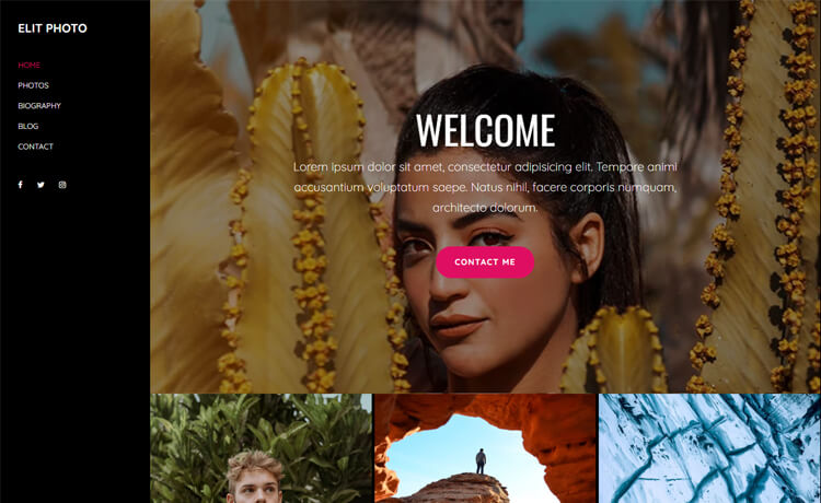 Free Bootstrap 4 HTML5 Responsive Photography Website Template