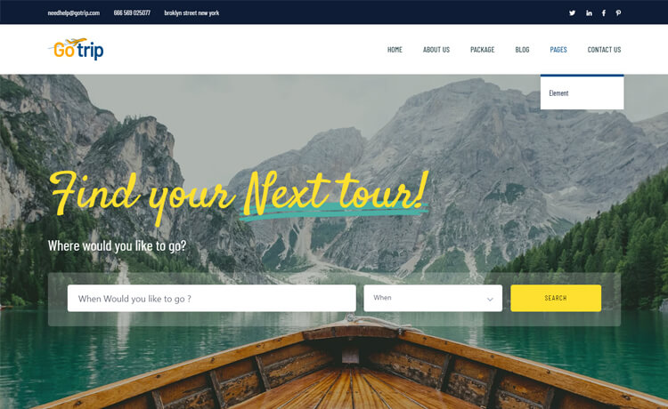 Free Bootstrap 4 HTML5 Travel Website Template