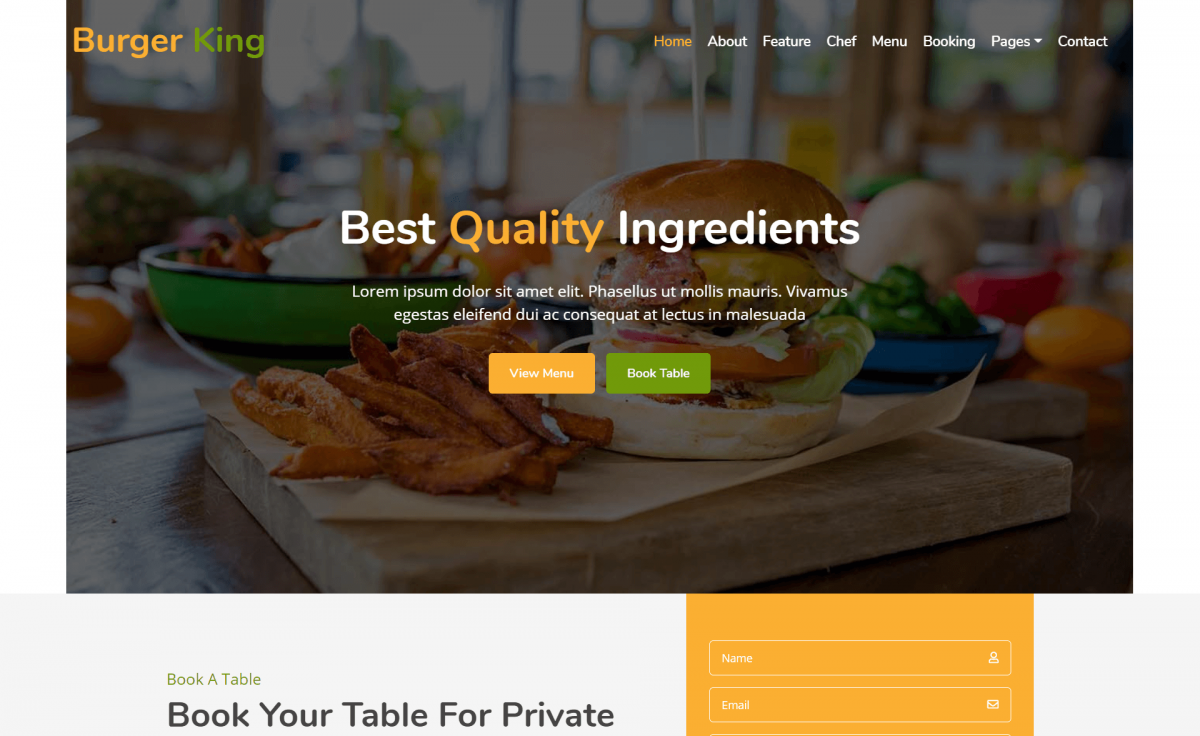Free Responsive Bootstrap 4 HTML5 Food Business Website Template