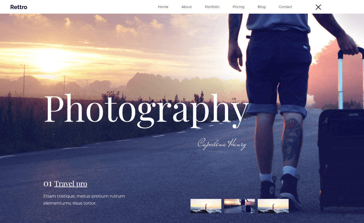 Free Responsive Bootstrap 4 HTML5 Photography Website Template