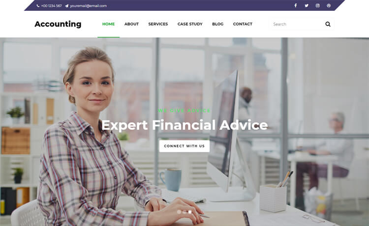 Accounting - Free Bootstrap 4 HTML5 Responsive Business Website Template
