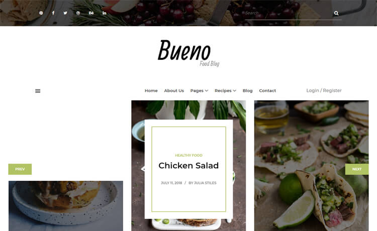 Free Bootstrap 4 HTML5 Food Blog Website Template