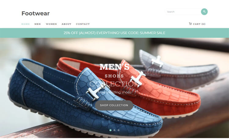 Footwear - Free Bootstrap 4 HTML5 Ecommerce Website Template