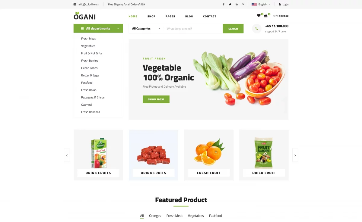 Ogani - Free Bootstrap 4 eCommerce Website Template