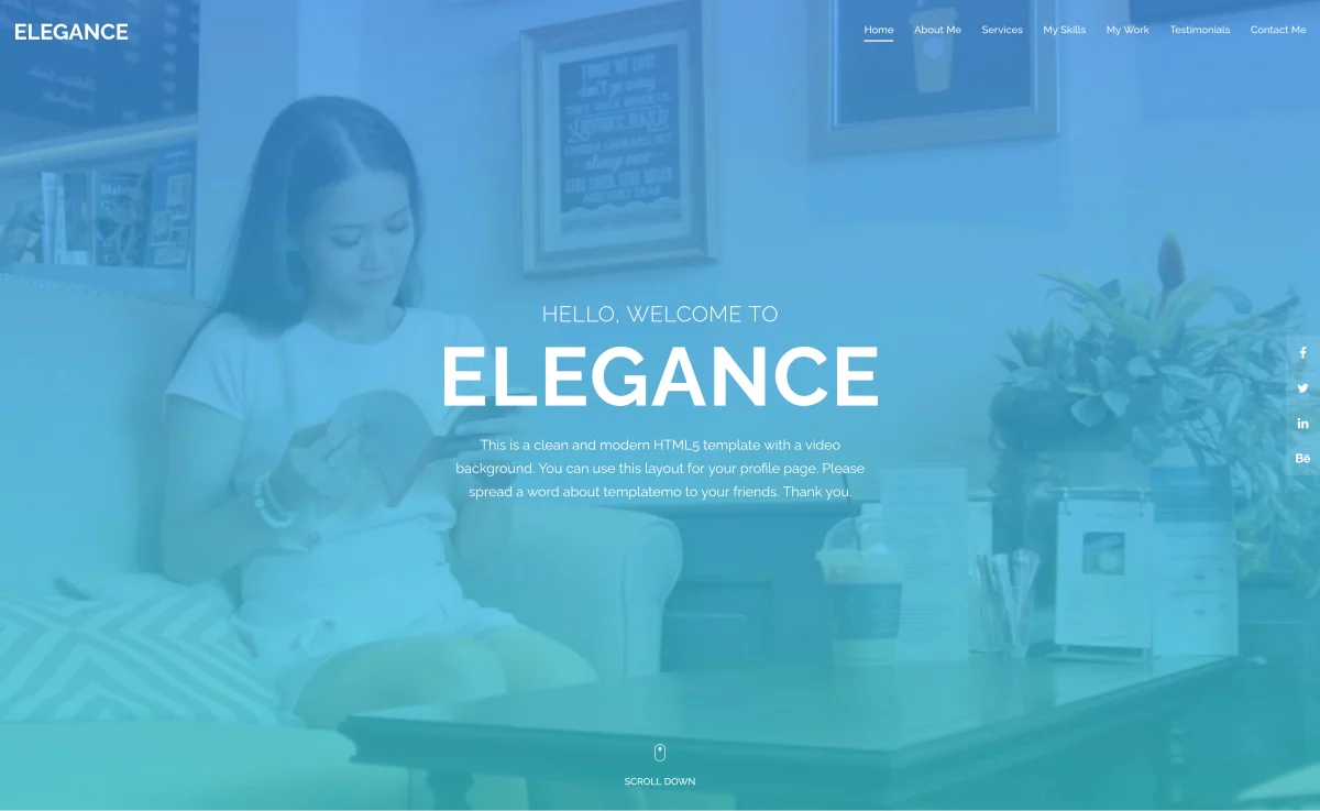 Elegence - Free Modern Bootstrap 4 Portfolio Website Template