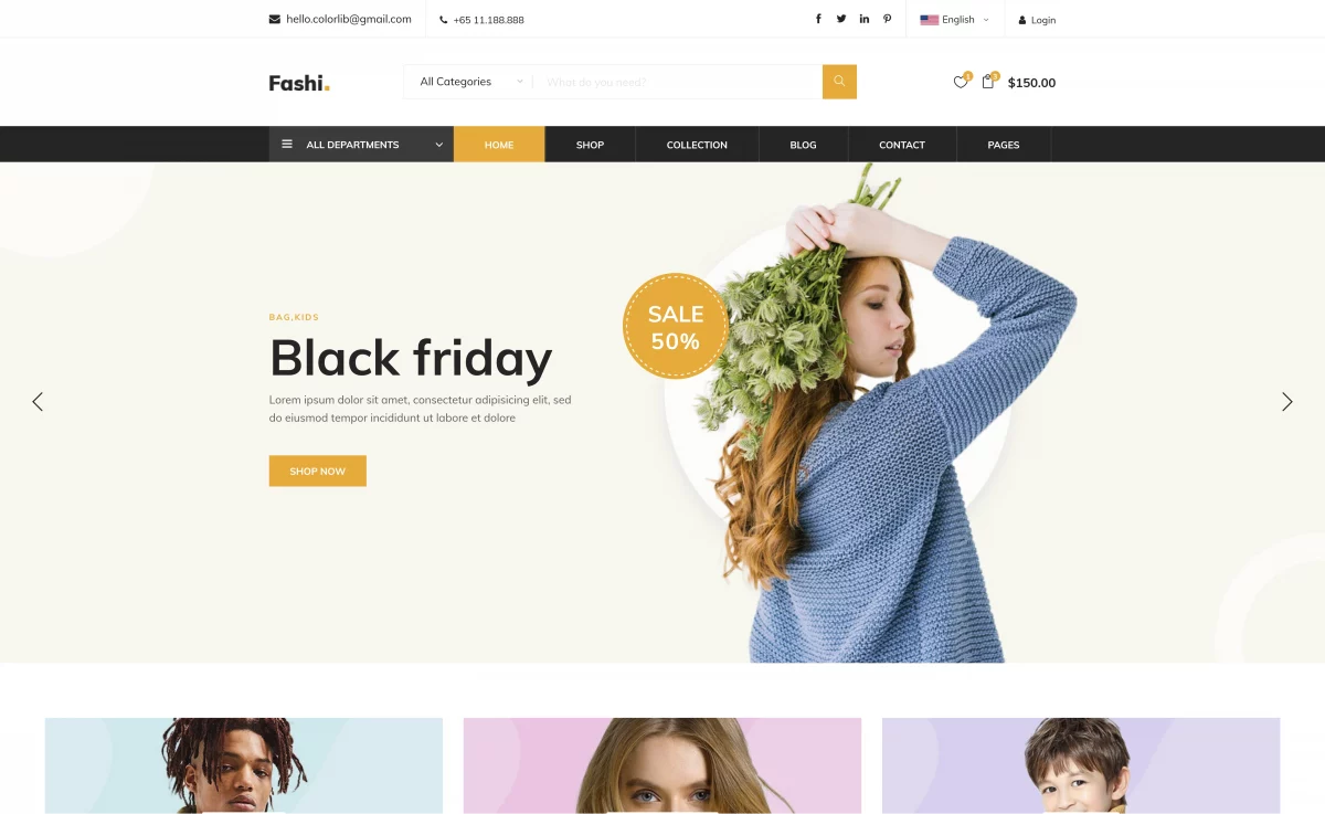 fashi - Free Bootstrap 4 eCommerce Website Template