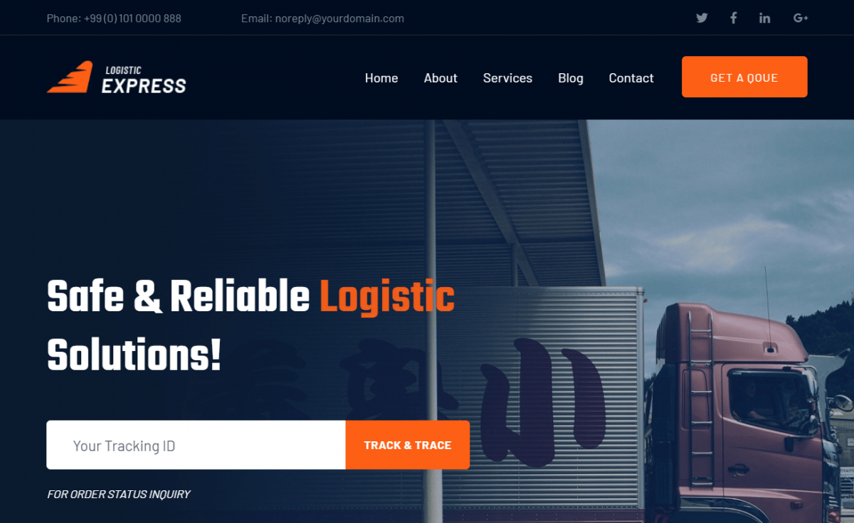 LogisticExpress – Free Bootstrap 4 HTML5 Logistic Company Website Template
