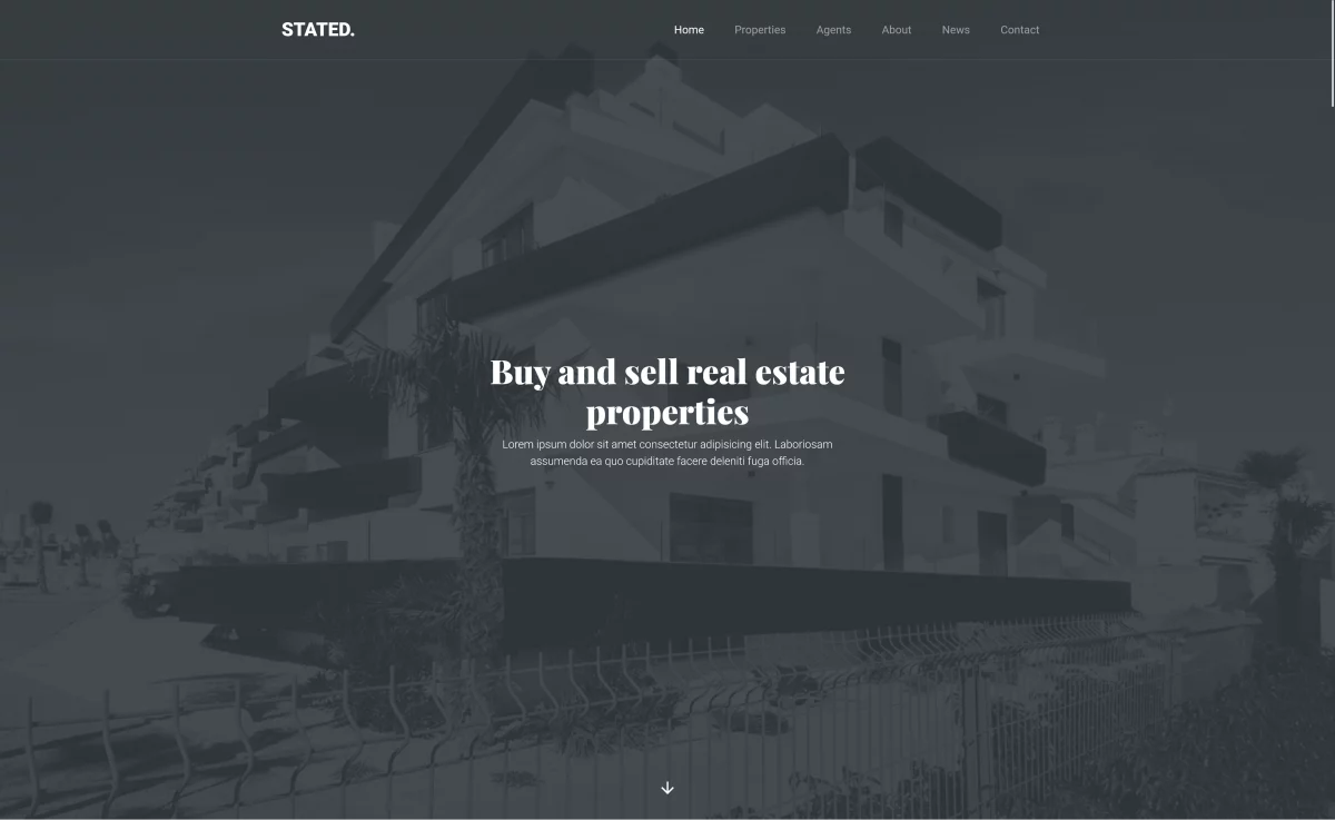 Stated - Free Bootstrap 4 Real Estate Website Template