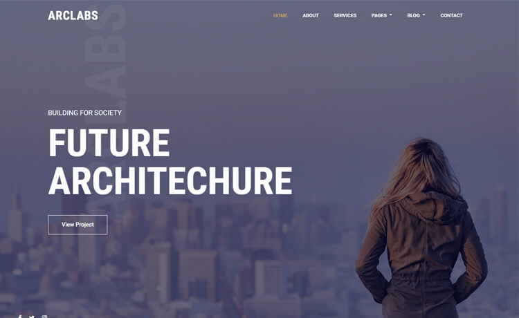 Free Bootstrap 4 HTML5 Architecture Website Template