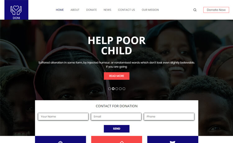 Free Bootstrap 4 HTML5 Charity Website Template