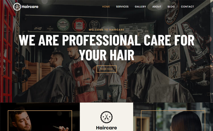 Haircare - Free Bootstrap 4 HTML5 Hair Salon Website Template