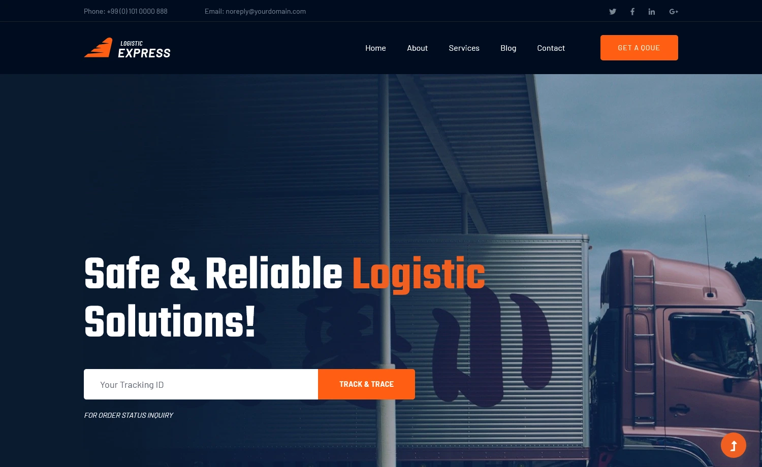 LogisticExpress – Free Bootstrap 4 HTML5 Logistic Company Website Template