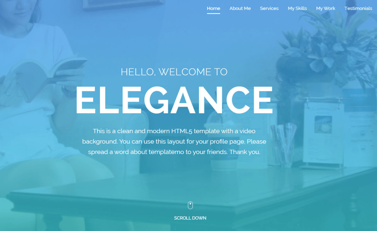 Elegence - Free Modern Bootstrap 4 HTML5 Portfolio Website Template