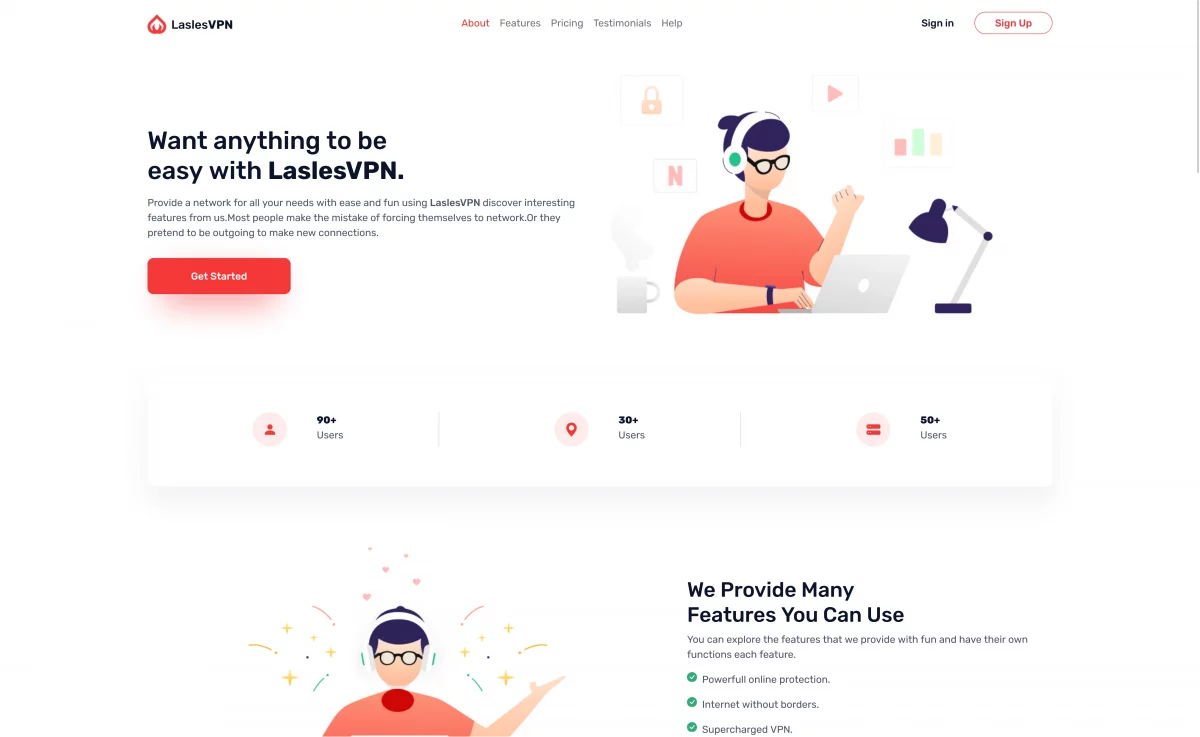 LaslesVPN - Free Bootstrap 5 Website Template