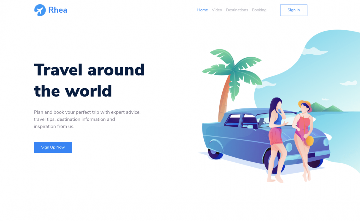 Free Bootstrap 5 HTML5 Traveling Landing Page Template