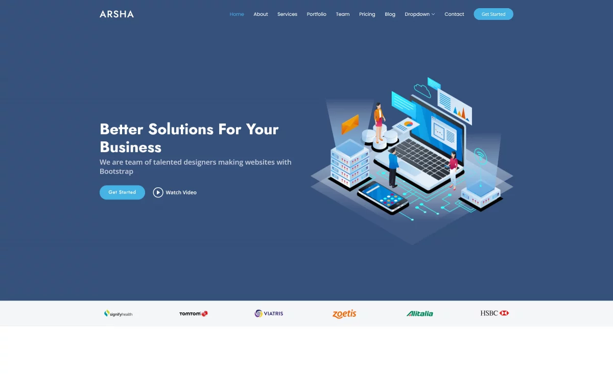 Arsha - Free Bootstrap 5 Business Website Template