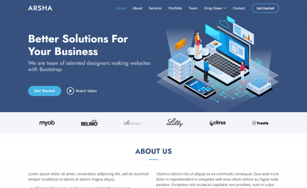 Luther Free One Page HTML5 Portfolio Website Template ThemeWagon