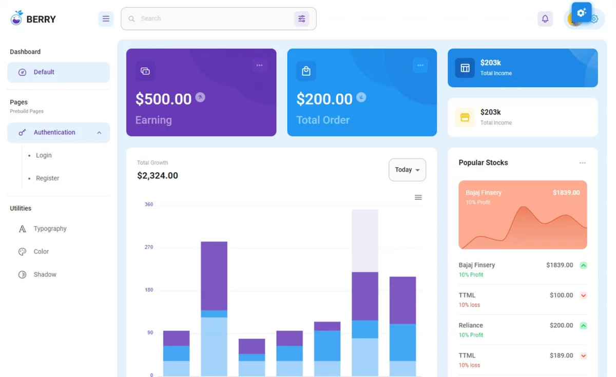 Berry - Free React Admin Dashboard Template
