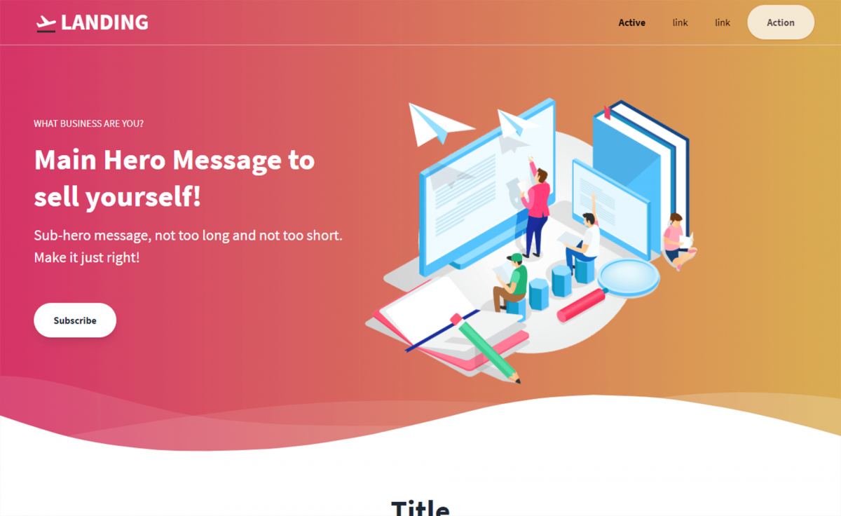 Free Tailwind CSS Landing Page Website Template