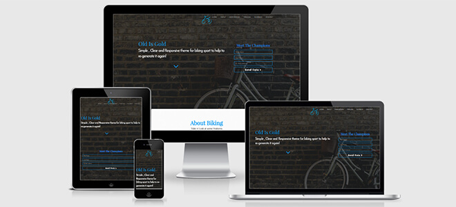 Bicycle responsive biking sports category template