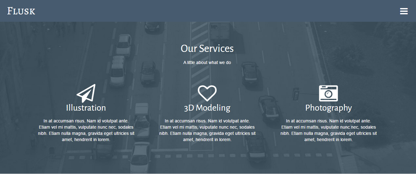 FLUSK - free responsive multipurpose HTML5 bootstrap website template