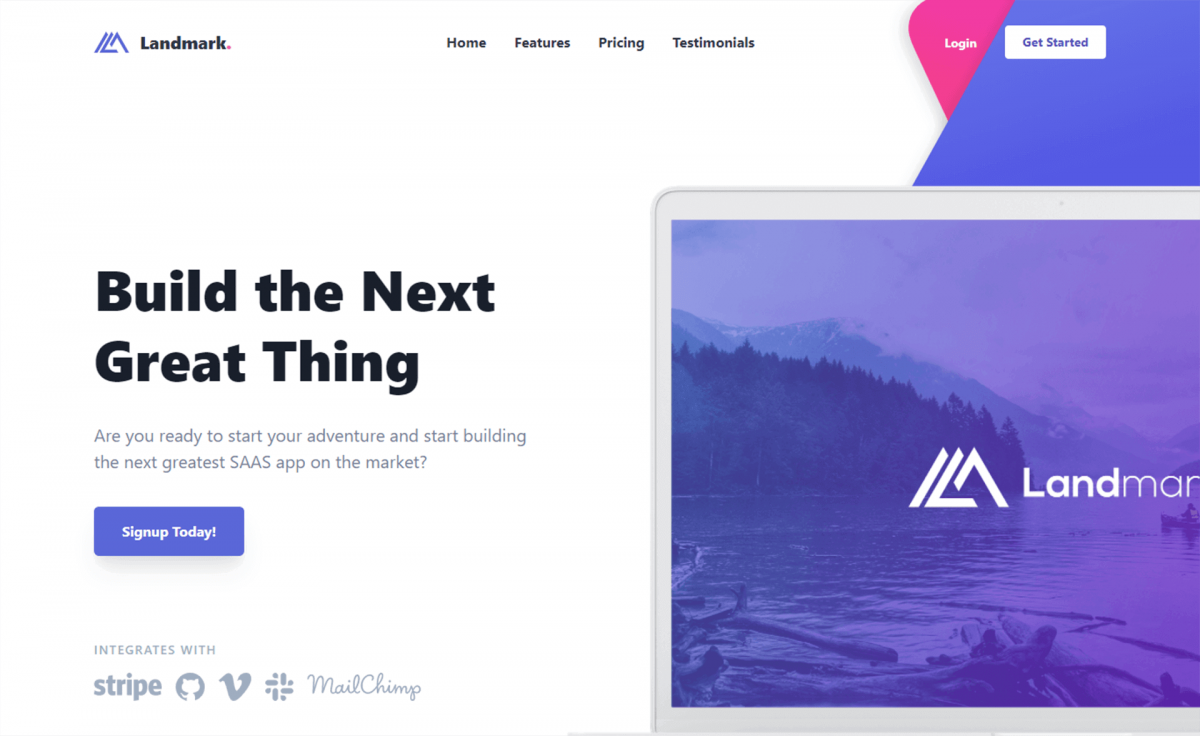 Free Tailwind CSS Landing Page Website Template