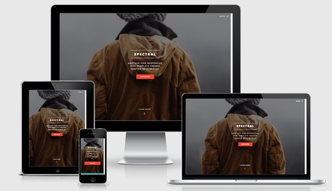 Mobile friendly HTML5 template spectral