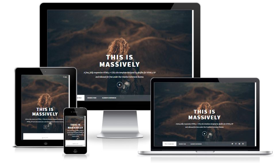 Massively Free Responsive Blogging HTML5 Bootstrap Template