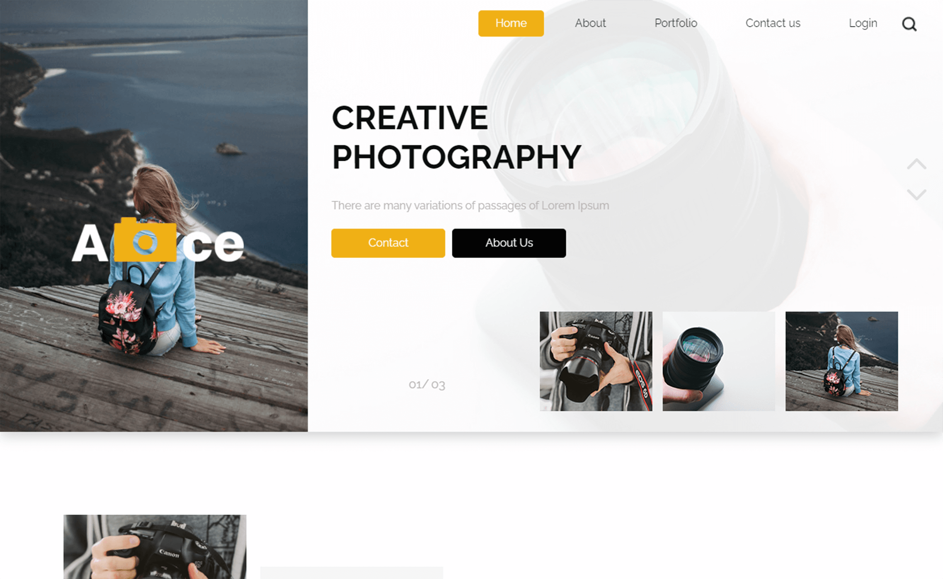 Free Bootstrap Photography Template Printable Templates