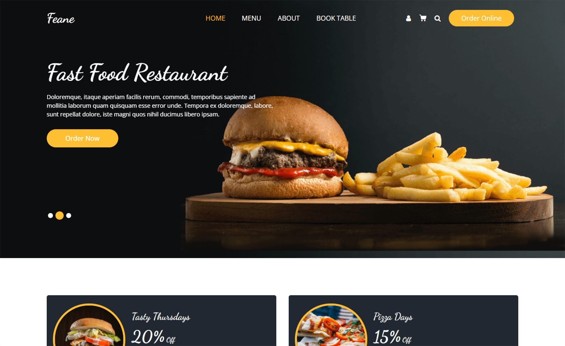 Feane Free Bootstrap 4 HTML5 Restaurant Website Template ThemeWagon