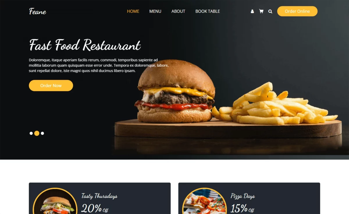 Feane Restaurant Template - ASP.NET
